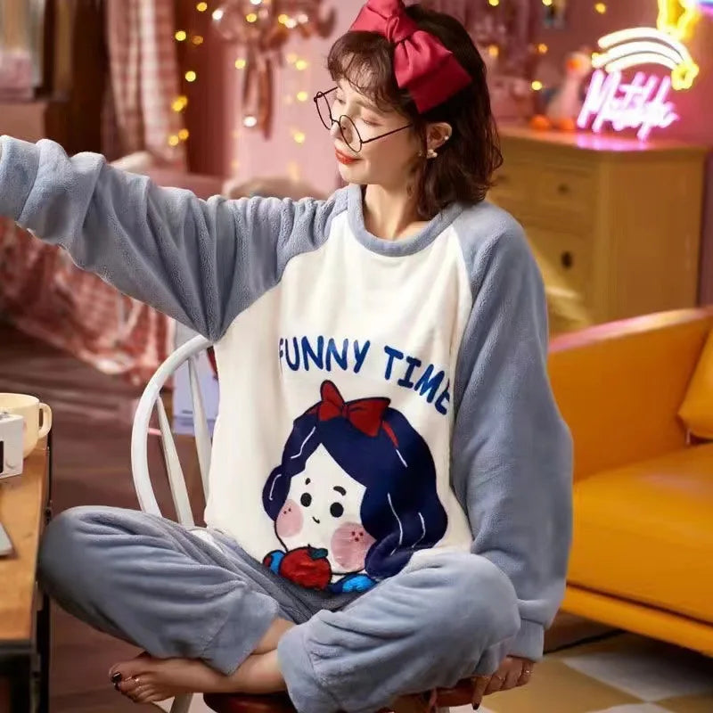 Winter Flannel Pajama Set for Women