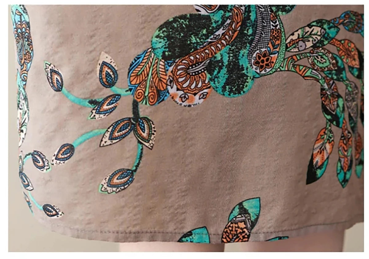 New Women's 3D Printed Black & White Loose-Fit Dress - Summer Holiday