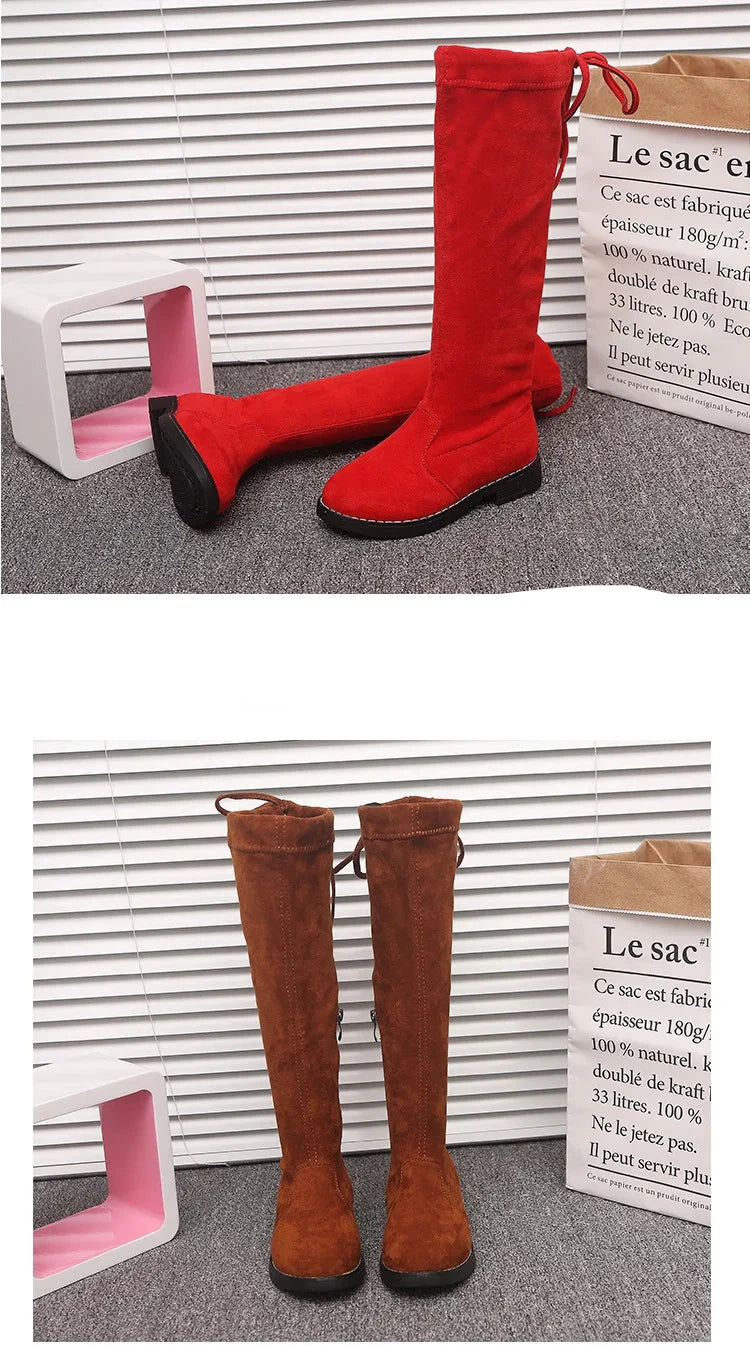 Girls' Knee-High Fashion Boots - Warm Winter Princess Boots for Kids