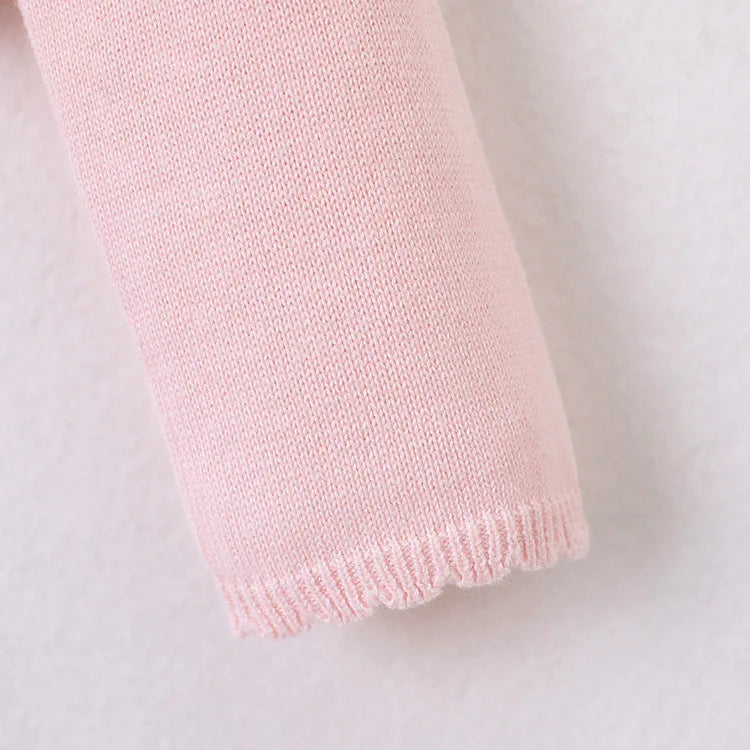 Baby Girl Cardigan – 100% Cotton Long Sleeve Knit Bolero Sweater for Birthday Party