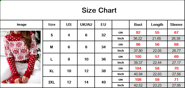 Autumn Winter Christmas Sweater Ladies Women Knitted Pullover Women Sweater Snowflake Elk Print Sweaters Jumper