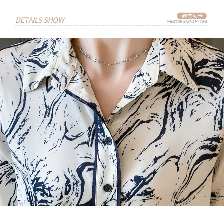 Floral Button-Down, long sleeve Blouses for Women