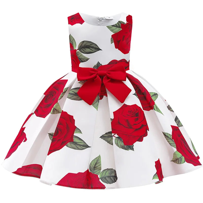 Floral Striped Dress for Baby Girls