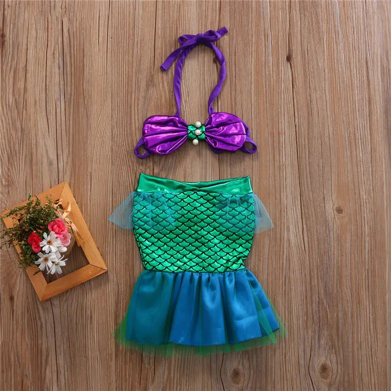 Mermaid Princess Toddler Dress Cosplay Costume