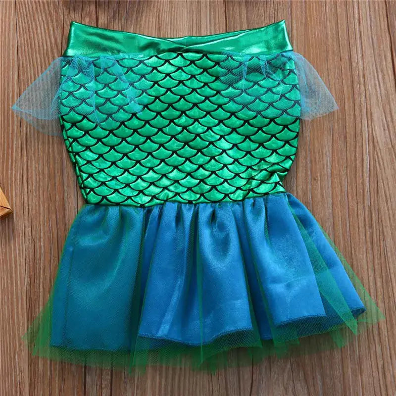 Mermaid Princess Toddler Dress Cosplay Costume