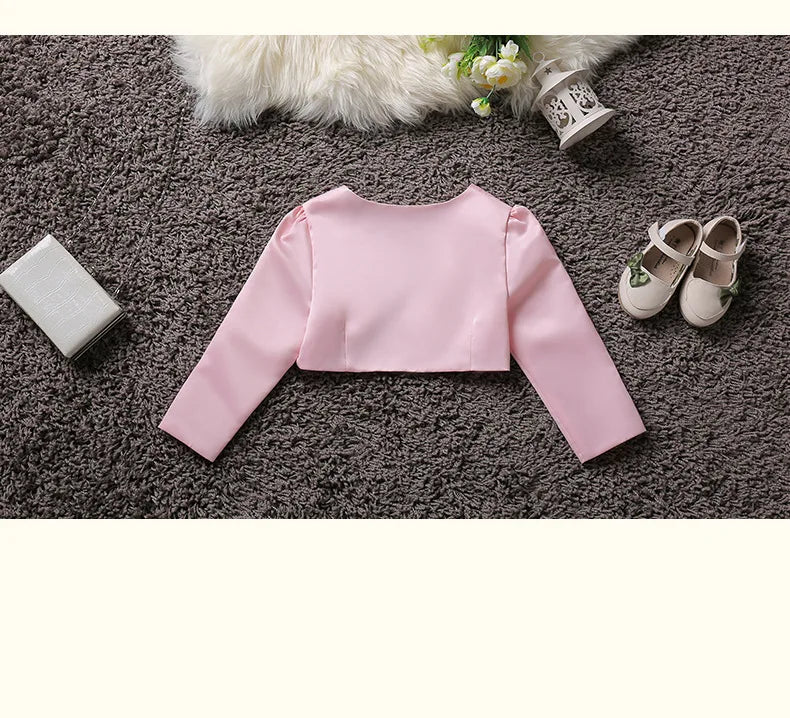 Baby Girl Embroidered Coat Princess Cape Jacket for Weddings