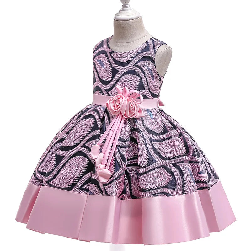 Floral Striped Dress for Baby Girls