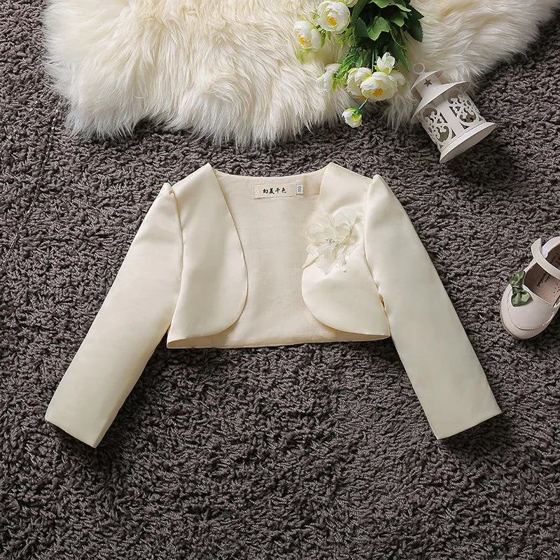 Baby Girl Embroidered Coat Princess Cape Jacket for Weddings
