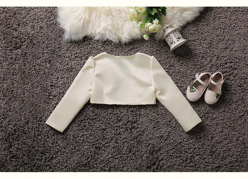 Baby Girl Embroidered Coat Princess Cape Jacket for Weddings