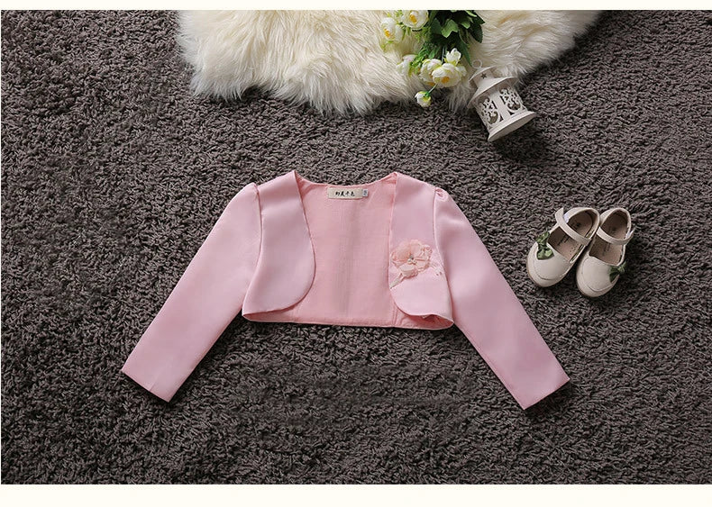 Baby Girl Embroidered Coat Princess Cape Jacket for Weddings