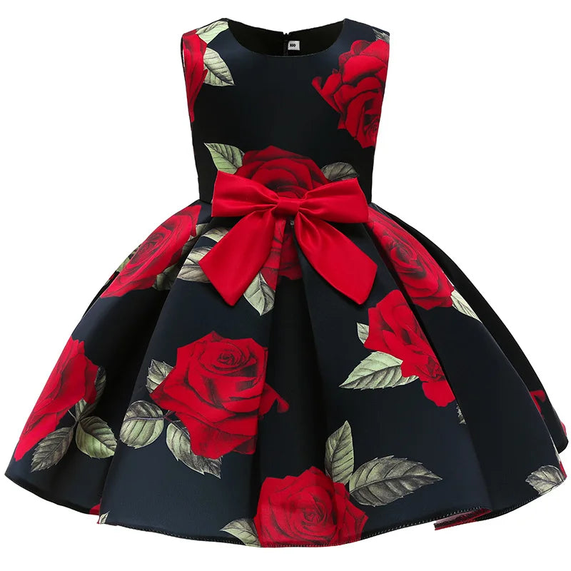 Floral Striped Dress for Baby Girls