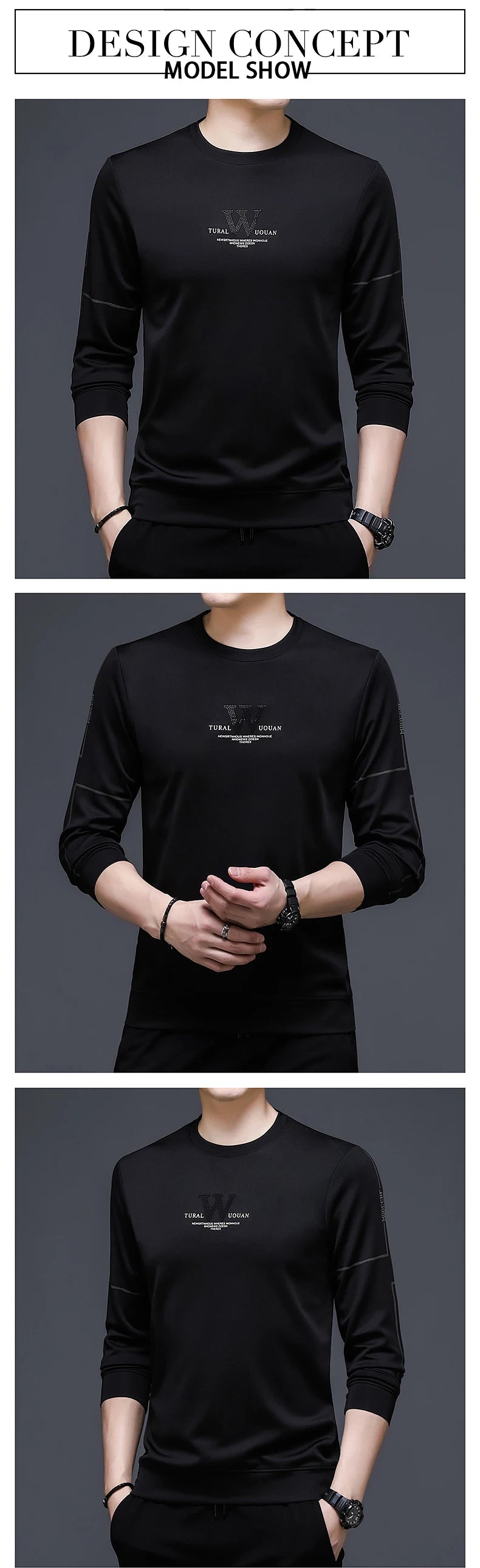 Men's Autumn Fashion Long Sleeve Anti-Wrinkle T-Shirt