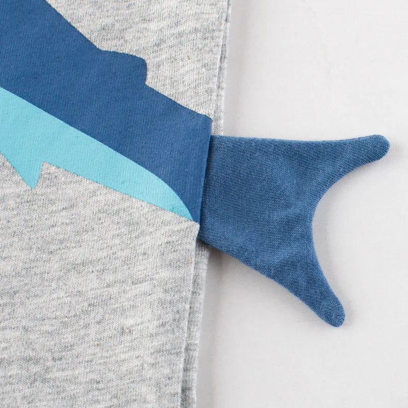 Summer 3D Cartoon Animal T-Shirts for Kids: Dinosaur & Shark