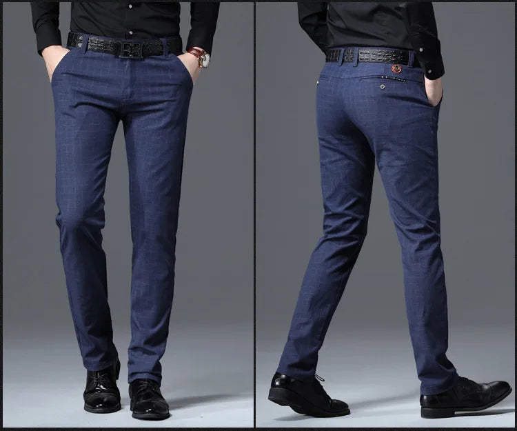 Men's Casual Cotton Business Pants - High-Quality Formal Trousers