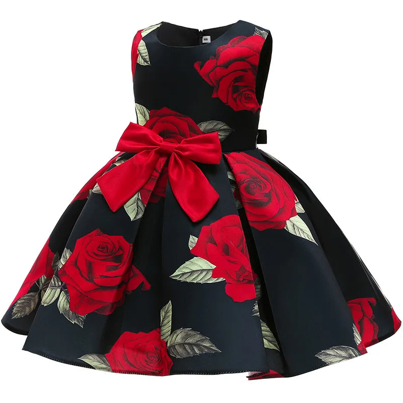 Floral Striped Dress for Baby Girls