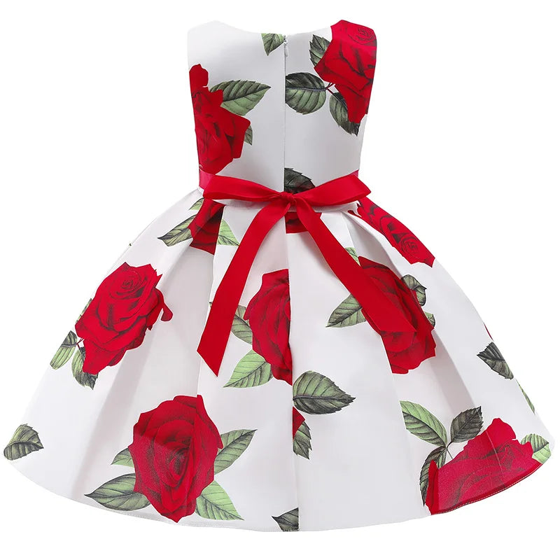 Floral Striped Dress for Baby Girls