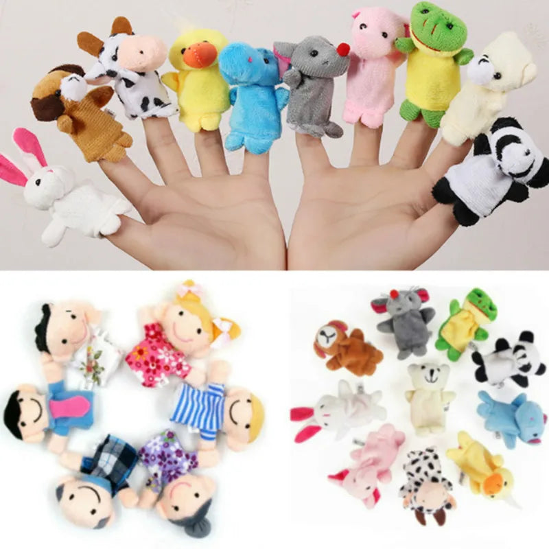 10Pcs Baby Animal Finger Puppet Set - Educational Toys
