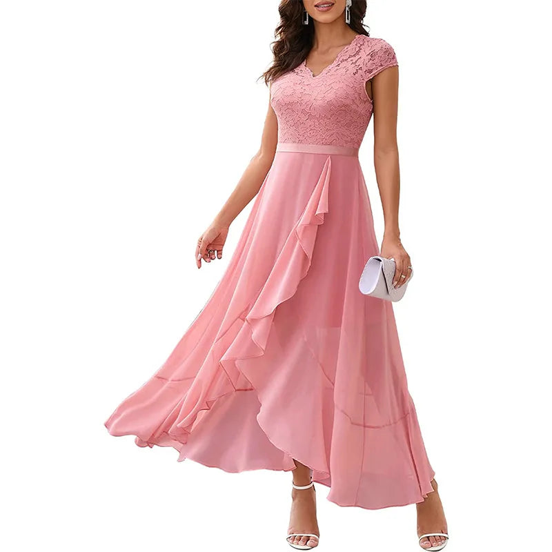 Women's Elegant Lace Evening Wedding Party Dress Sexy Office Ladies Bodycon Dresses Fashion Birthday Club Vestidos Female