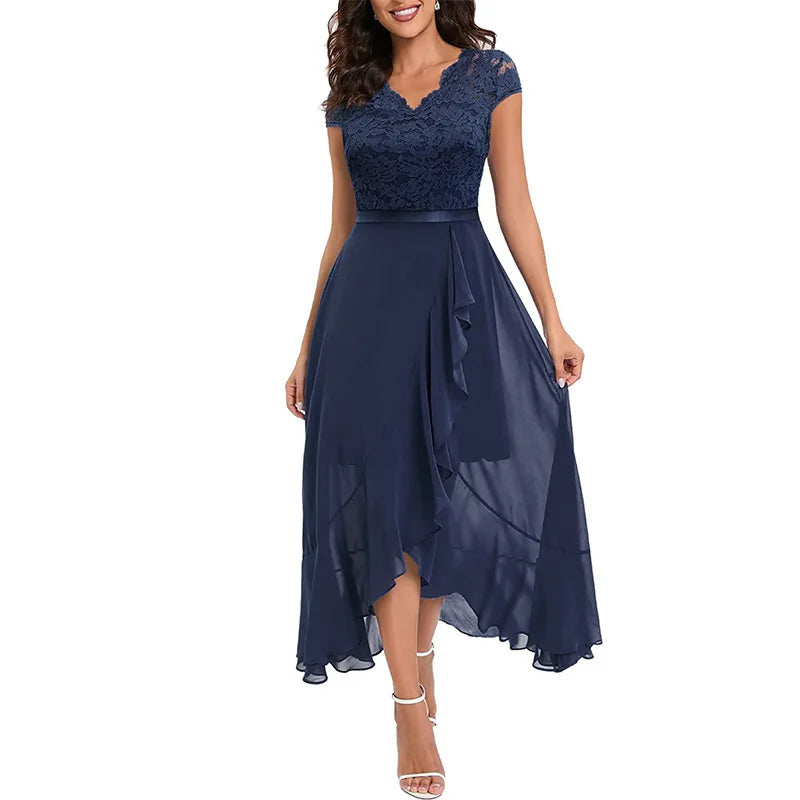 Women's Elegant Lace Evening Wedding Party Dress Sexy Office Ladies Bodycon Dresses Fashion Birthday Club Vestidos Female