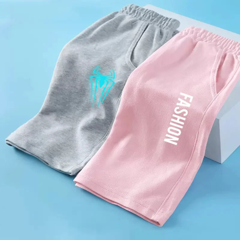 Glow-in-the-Dark Spider Shorts for Boys (Ages 3-13)