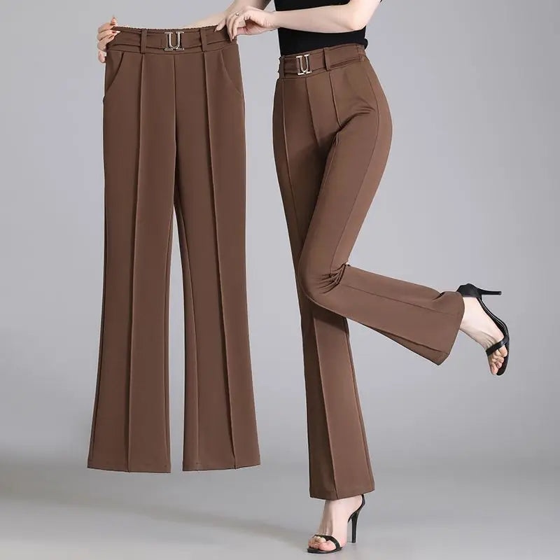 2024 Autumn/Winter Women's High Waist Patchwork Slim Pants