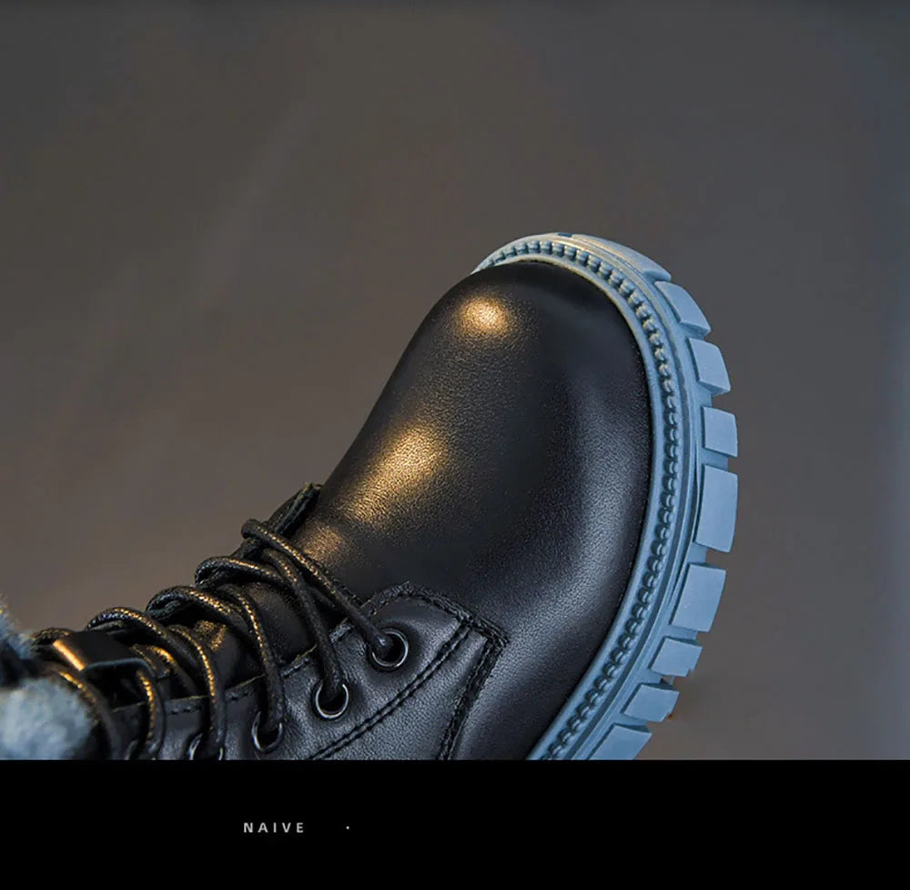 Girls' Korean Winter Fashion Boots: Warm, Faux Fur, Anti-Slip