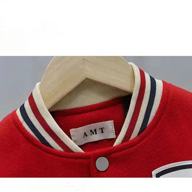 Kids' Baseball Jersey Jacket – Spring/Autumn Korean Style