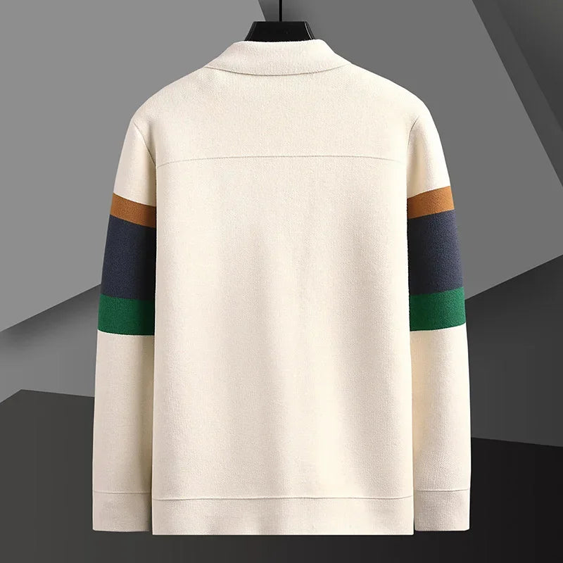 Autumn Winter Men's Knitted Cardigan Coat – Casual Loose Sweater, Plus Size 5XL-M