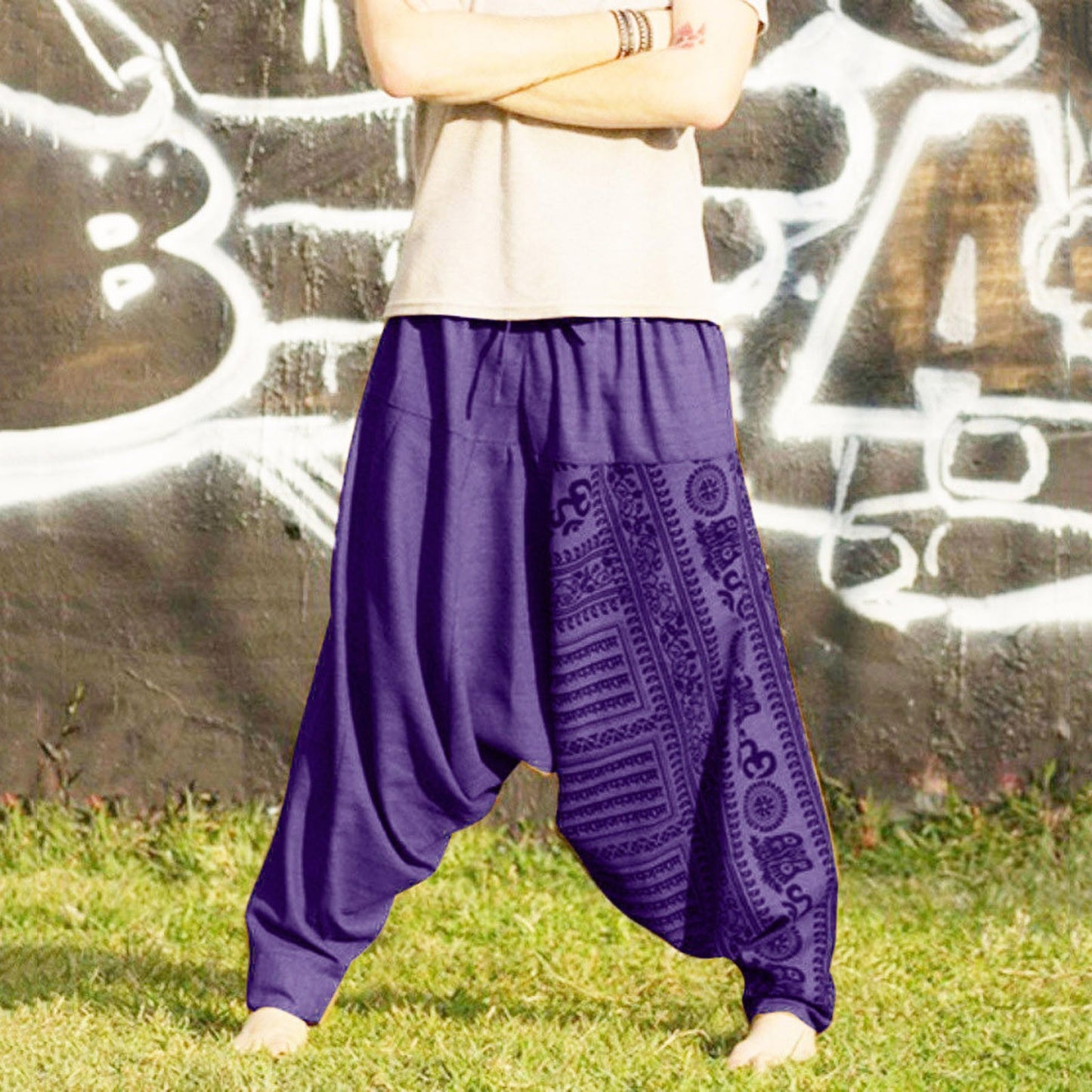 Nationality Style Pants Men's Oversize Pants Baggy
