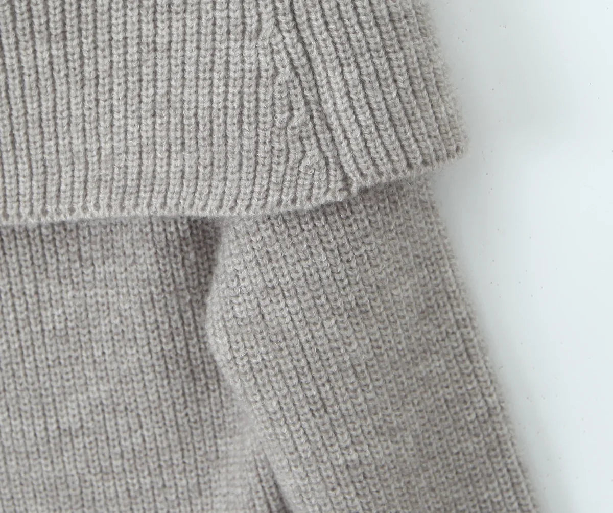 Autumn Off-Shoulder Black Bodycon Knitted Dress