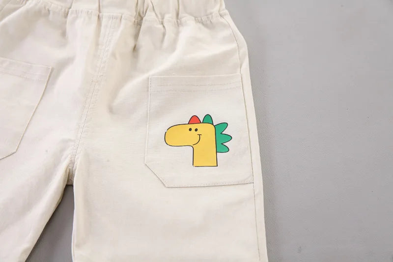 Baby Cartoon Excavator T-Shirt & Shorts 2-Piece Set
