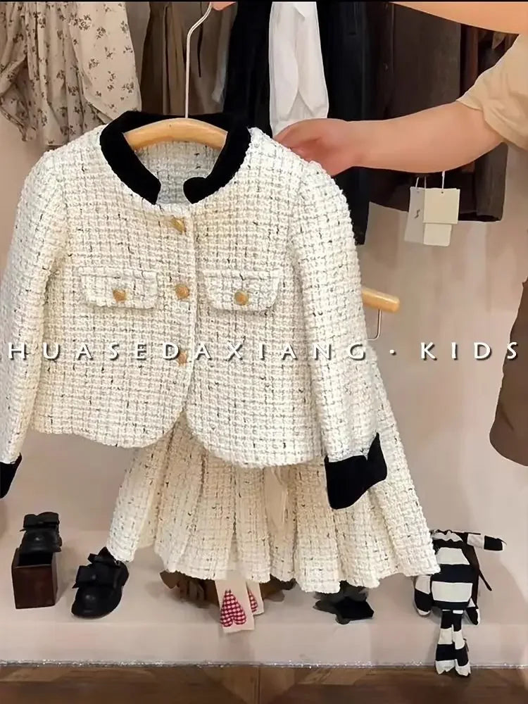 Designer Baby Girls Blazer & Pleated Skirt Set - 2-16 Years