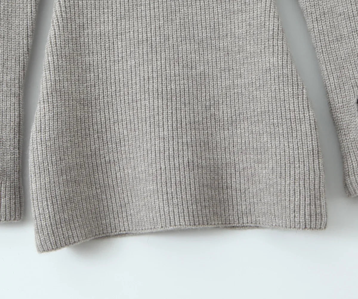 Autumn Off-Shoulder Black Bodycon Knitted Dress