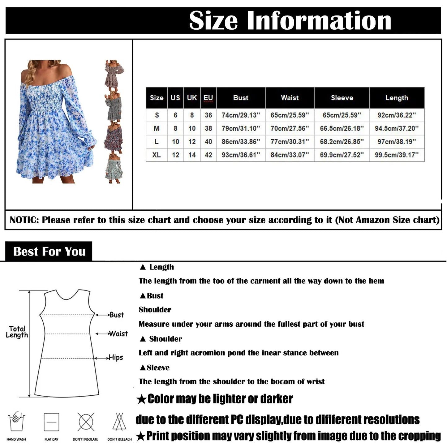 Women's Floral Chiffon Square Neck Long Sleeve Mini Dress