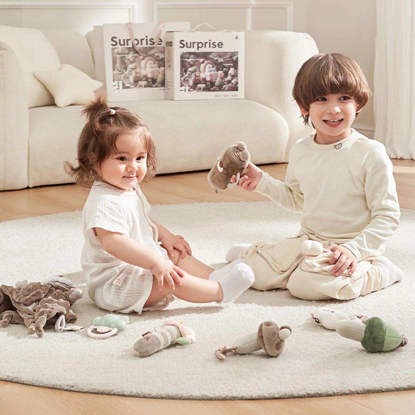 BANSHILI Plush Rabbit Soothing Toy – Baby Security Blanket and Sleeping Doll for Comfort and Cuddles