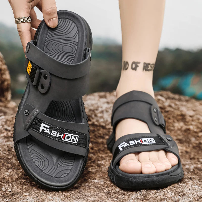 Men's Summer Outdoor Sandals – Anti-Slip, Waterproof, Breathable Beach Shoes