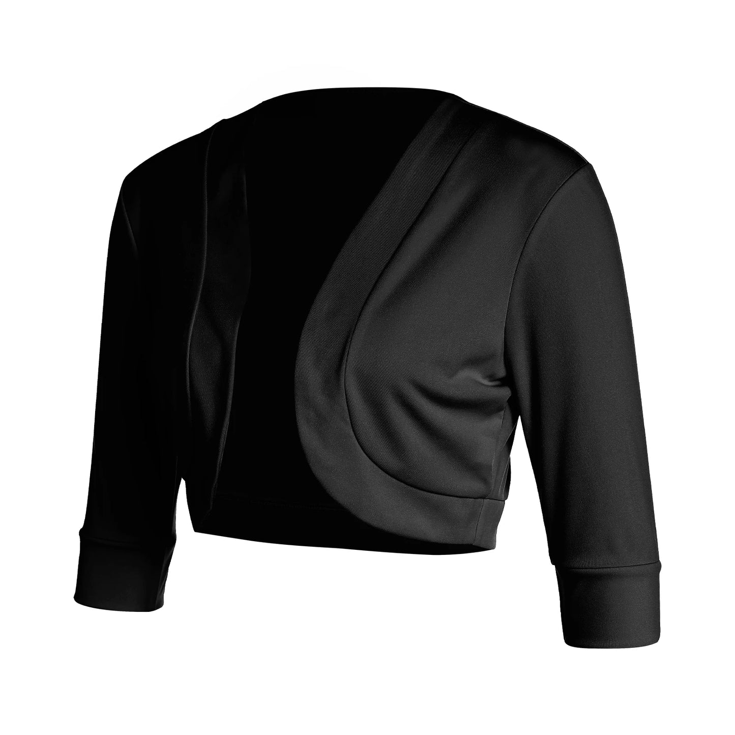 Cropped Cardigan Coat for Women – Solid Color Street Style