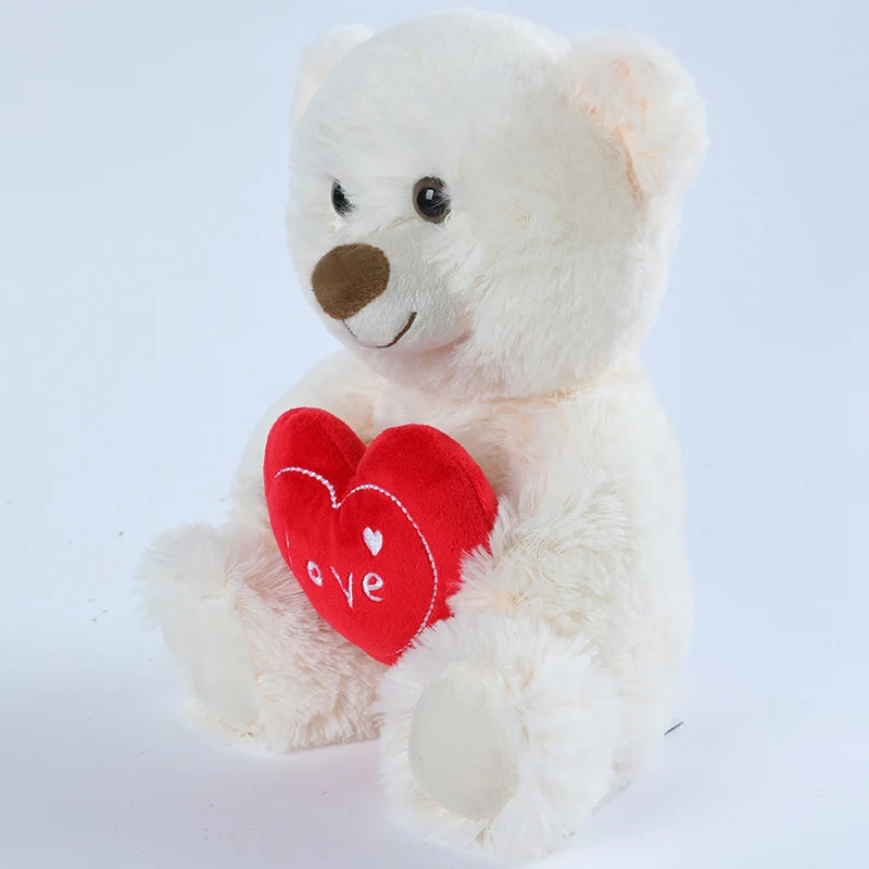 25cm Valentine's Day Heart Teddy Bear – Cute Plush Toy for Lovers, Birthday Gifts, or Home Decor.