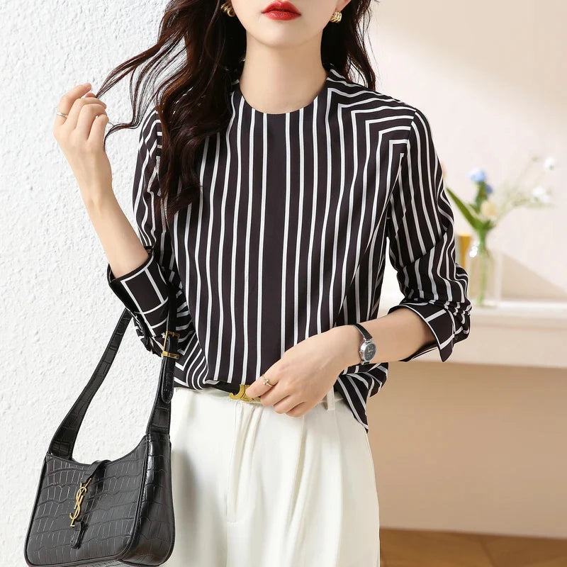Fashion casual Women's slim Blouses ladies printing shirts Blusas Mujer Spring Autumn Long Sleeve Shirts causal Tops