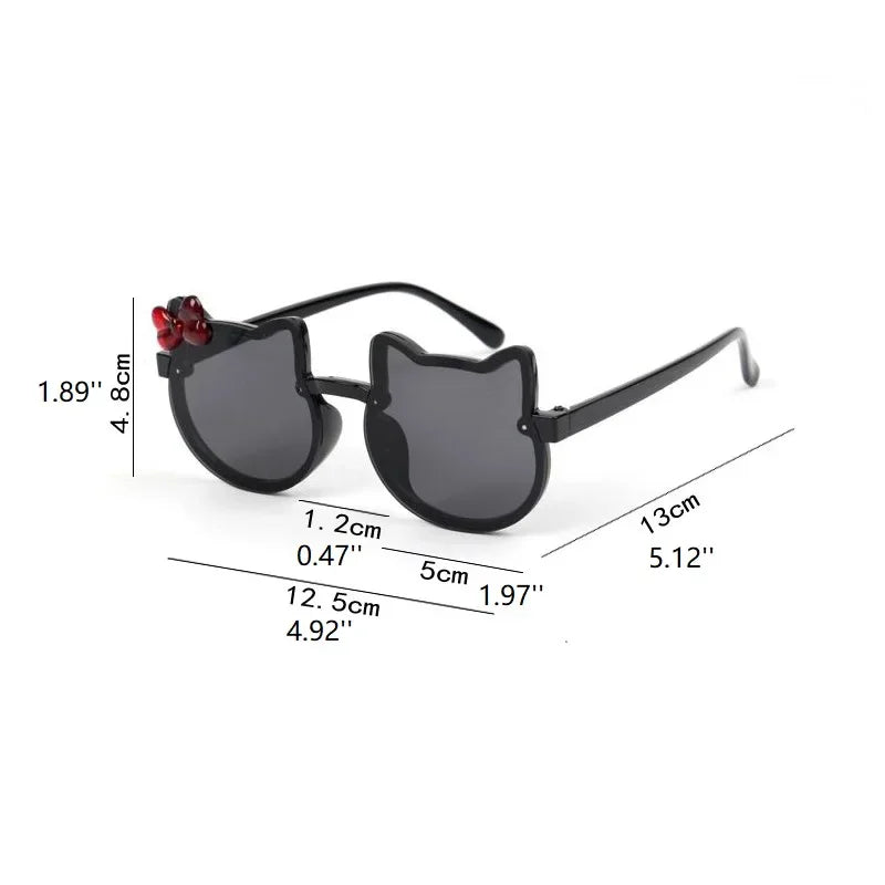 Cute Kitty Sunglasses for Kids - UV400 Protection for Summer Fun