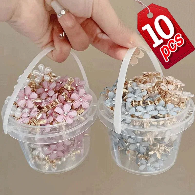 Cute Mini Flower Hair Clips - Colorful Opal Barrettes for Girls (1/10pcs)