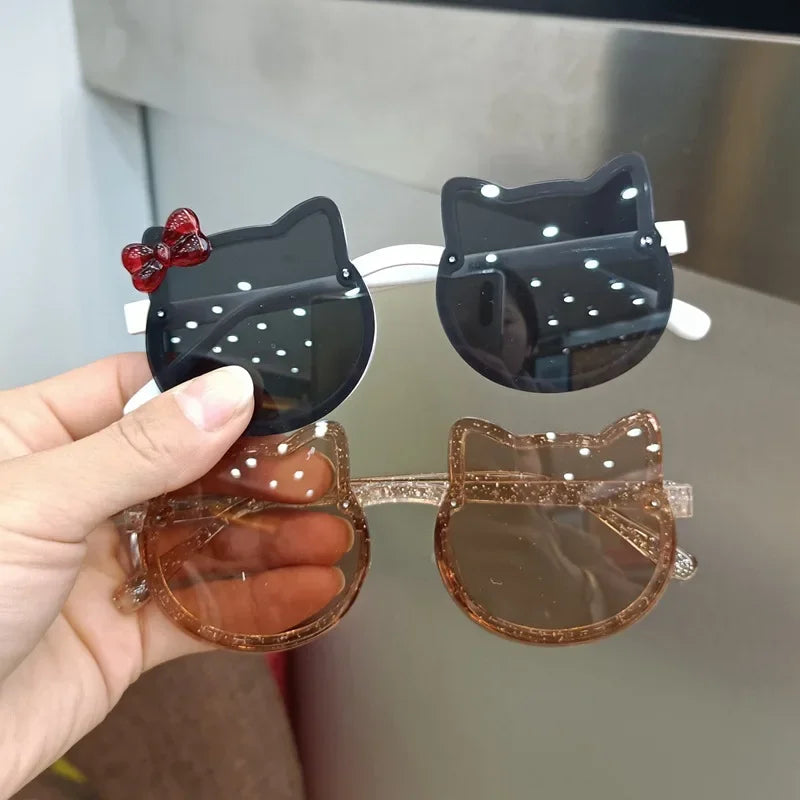 Cute Kitty Sunglasses for Kids - UV400 Protection for Summer Fun