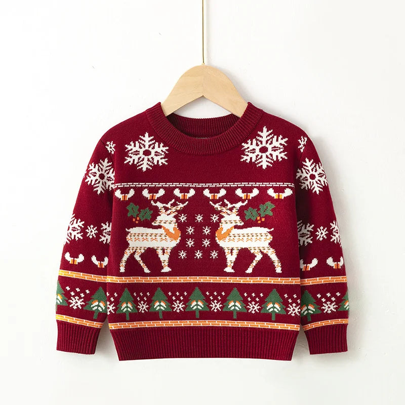 Kids' Christmas Sweaters – Warm Knitted Pullover for Boys & Girls