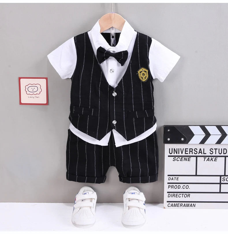 Baby Boys Formal Set – Shirt + Shorts for Summer.