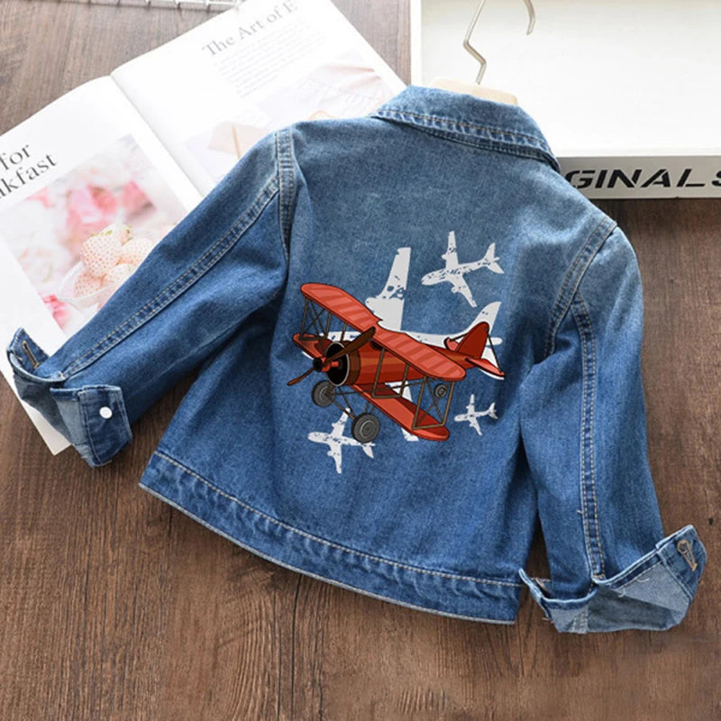 Kids' Denim Jacket – Cartoon Unicorn Jean Coat for Boys and Girls, Spring/Autumn Outerwear