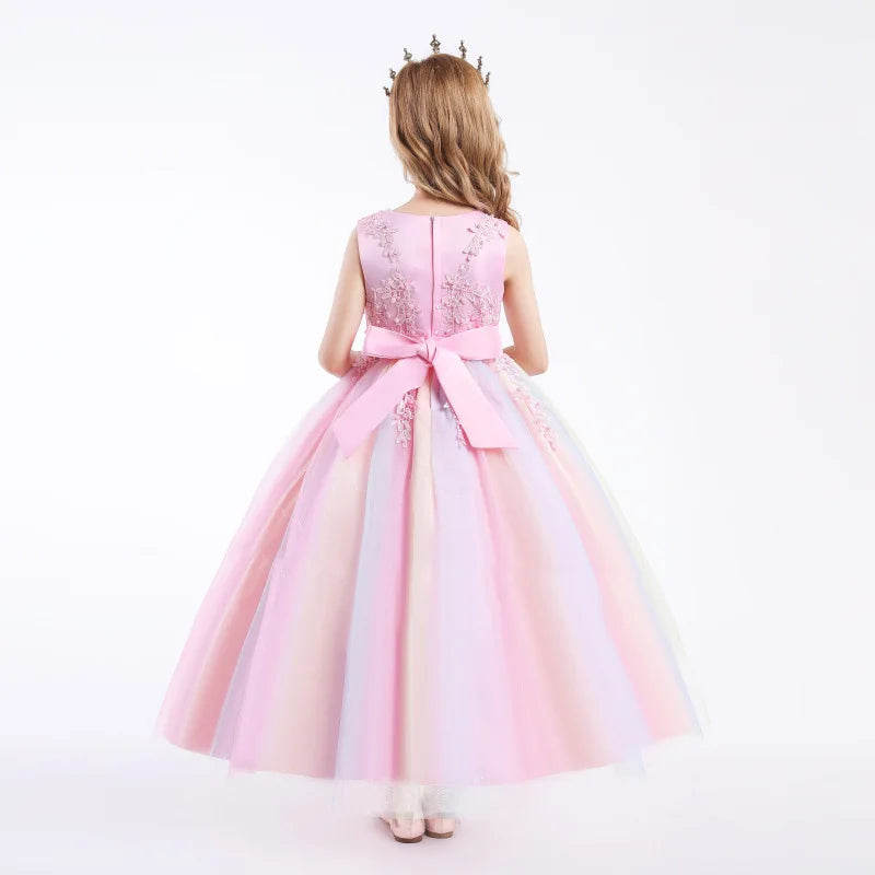 A-Line Lace Dresses for Girls (5-16Y) - Perfect for Weddings & Parties