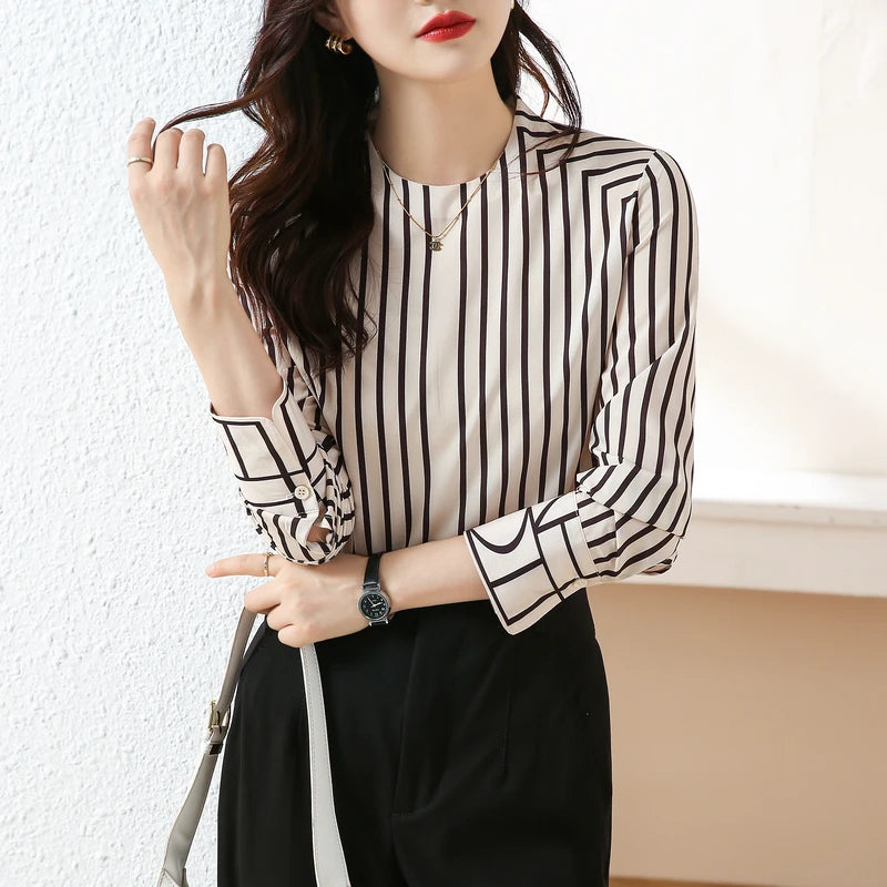 Fashion casual Women's slim Blouses ladies printing shirts Blusas Mujer Spring Autumn Long Sleeve Shirts causal Tops