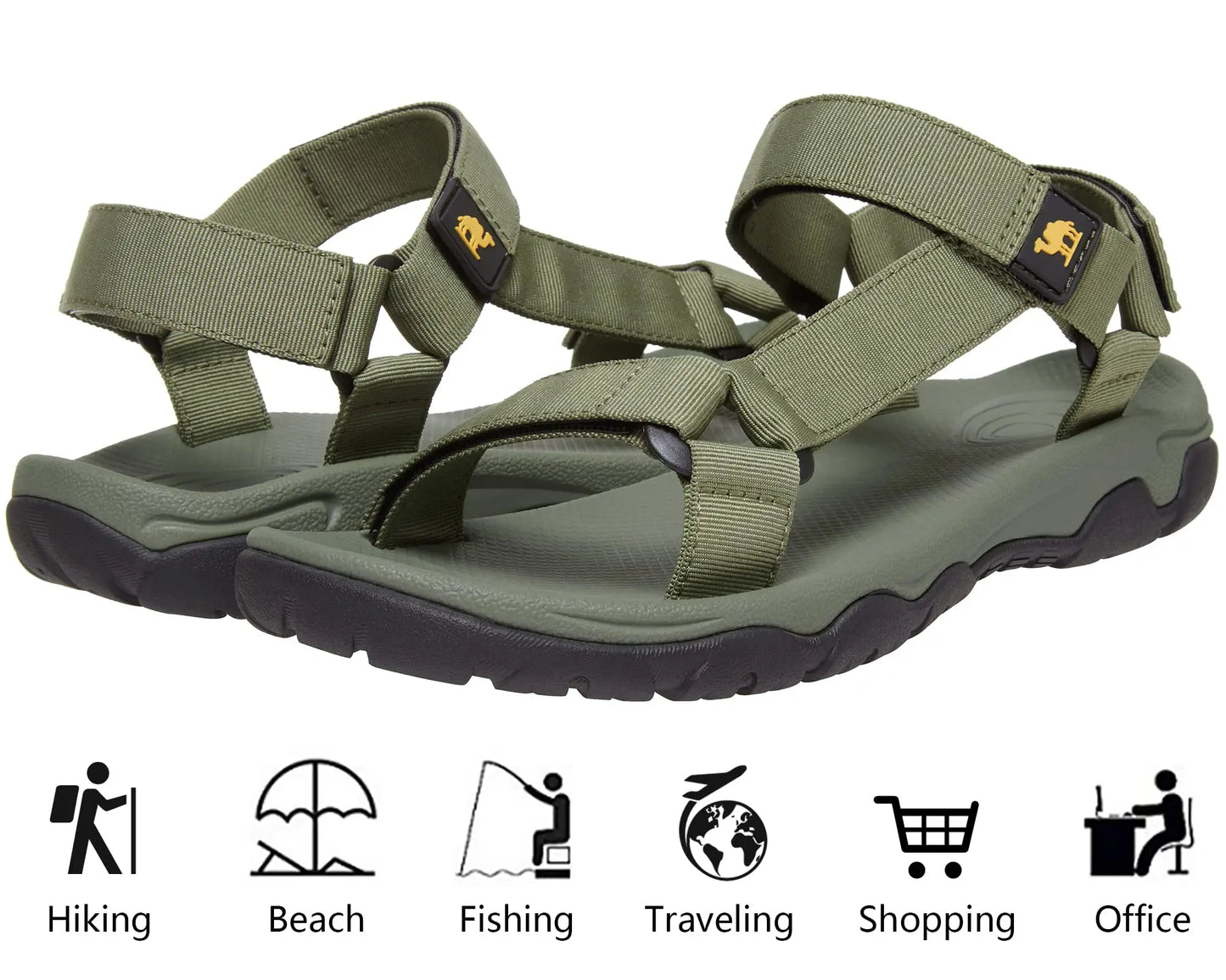 Men's Summer Outdoor Hiking Sandals - Open Toe Beach Shoes