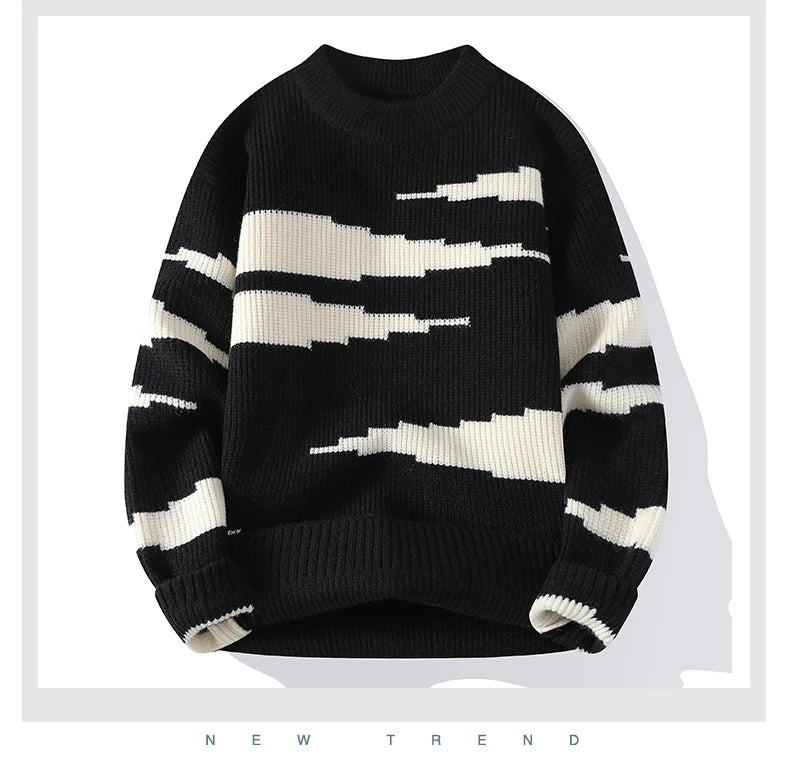 Japanese Retro Color block Knit Pullover Sweater - Unisex Autumn/Winter