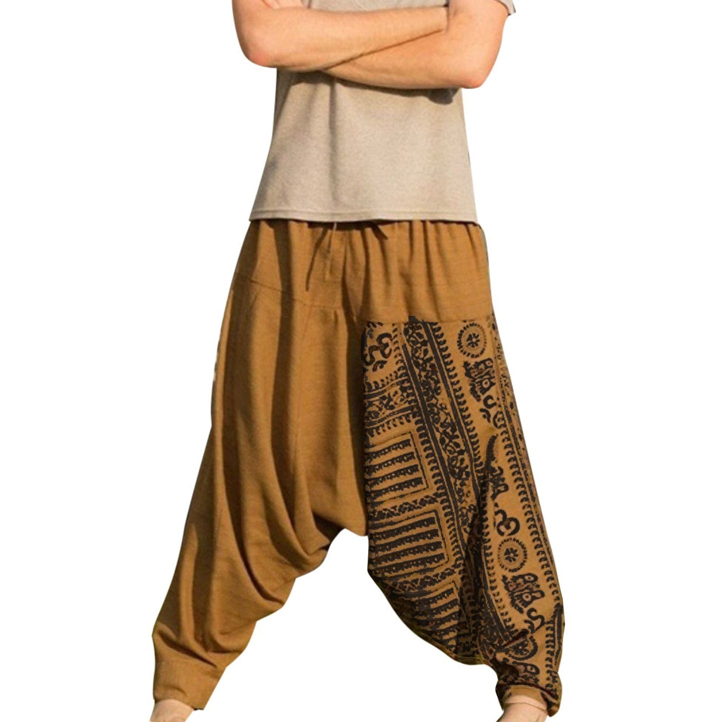 Nationality Style Pants Men's Oversize Pants Baggy